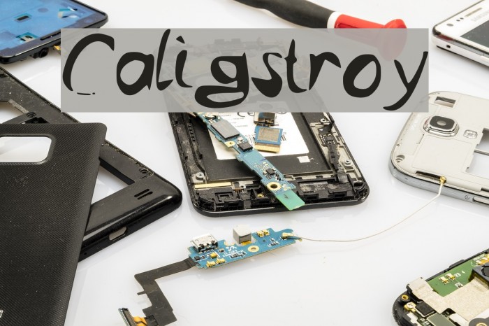 Caligstroy Font examples
