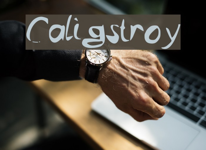 Caligstroy Font examples