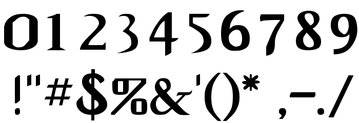 Caligula Regular Font OTHER CHARS