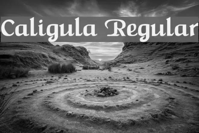 Caligula Regular Font examples