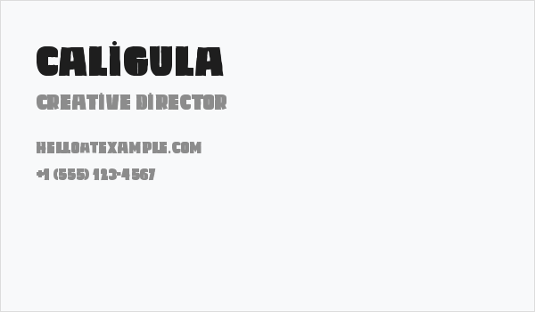 Caligula Business Card