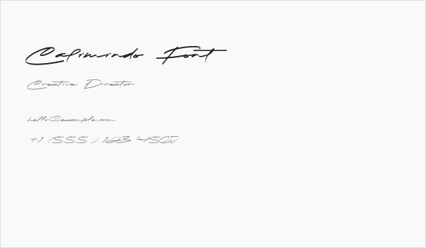 Calimindo Font Business Card