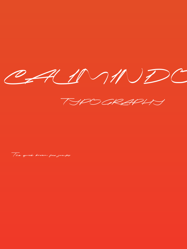 Calimindo Font Poster