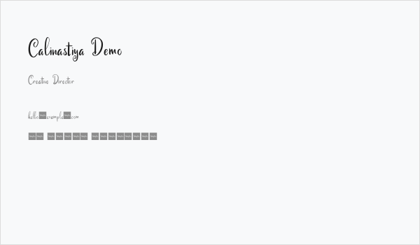 Calinastiya Demo Business Card