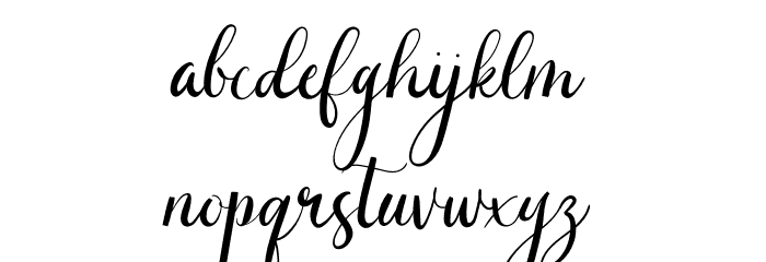 Caliner Script Font LOWERCASE