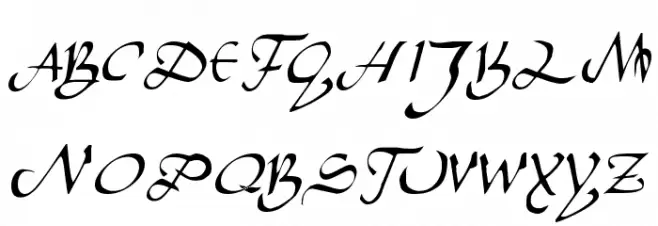 Caliph Regular Schriftart Groß