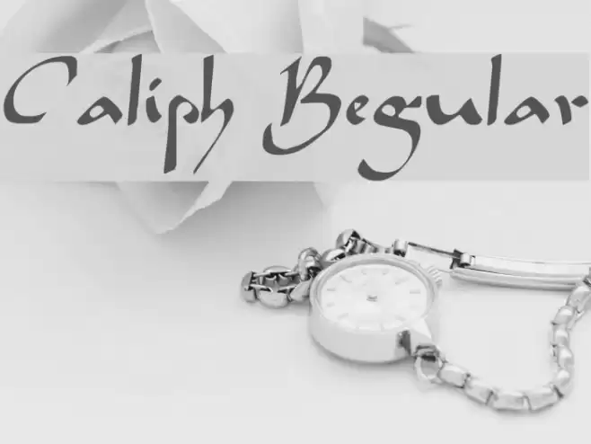 Caliph Regular Font examples