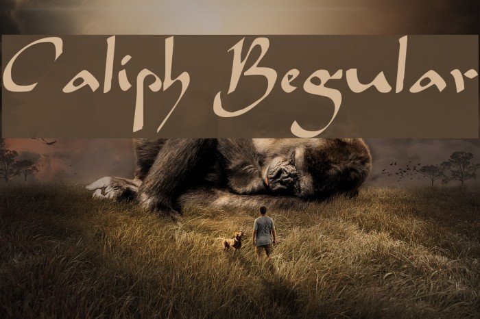 Caliph Regular Font examples