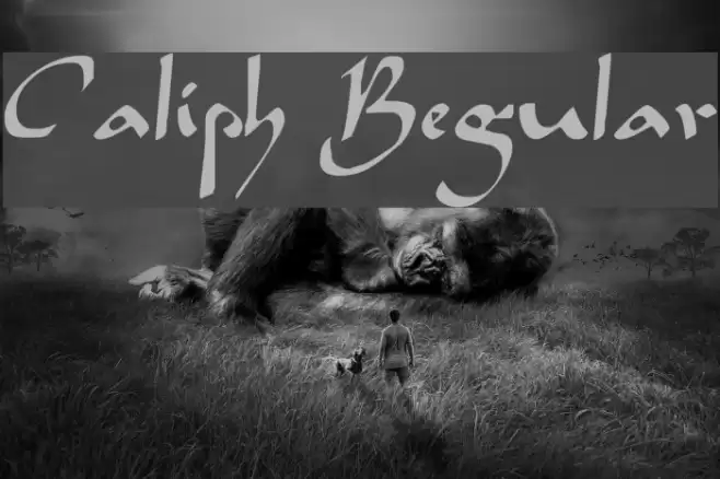 Caliph Regular Font examples