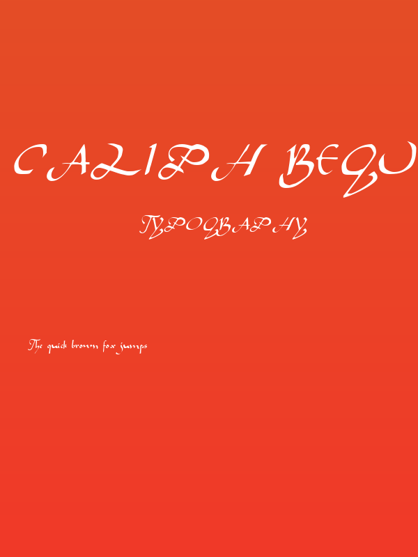 Caliph Regular Poster