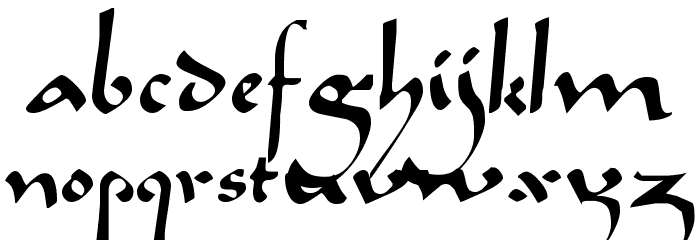Caliph Regular Font LOWERCASE