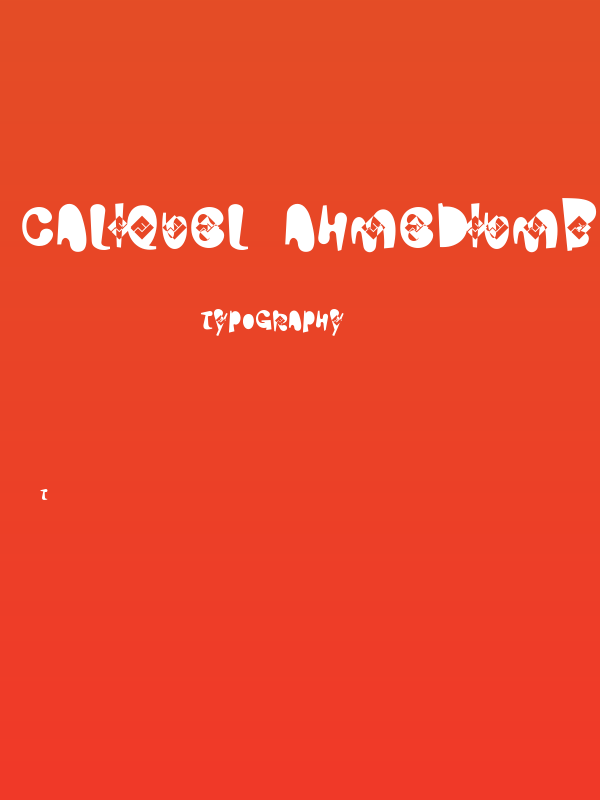 Caliquel?ahmediumbold Poster