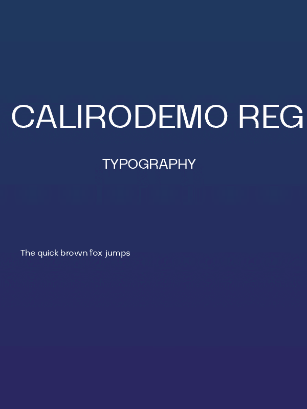 CaliroDEMO Regular Poster