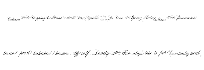 Calissa Words Font LOWERCASE