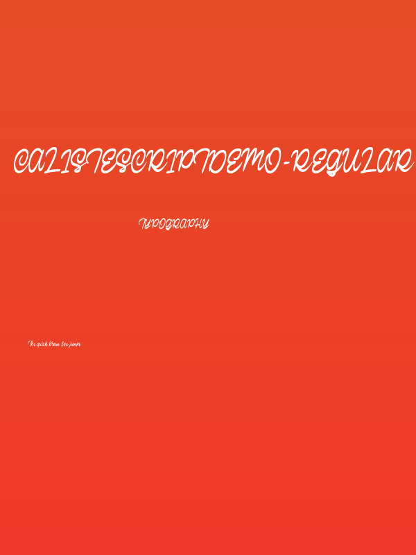 CalisteScriptDEMO-Regular Poster