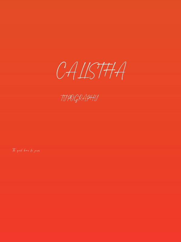 Calistha Poster