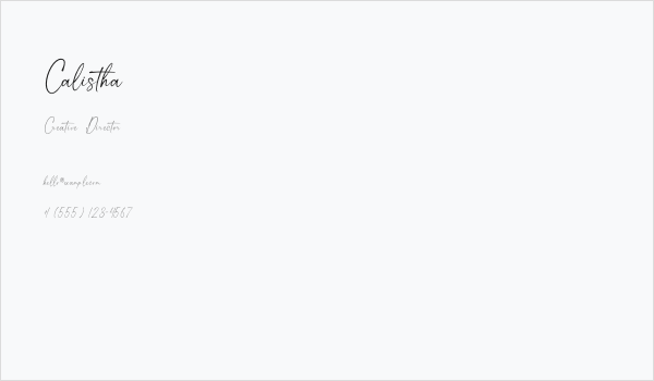 Calistha Business Card