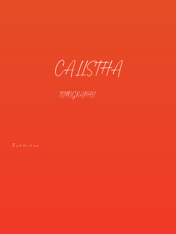Calistha Poster