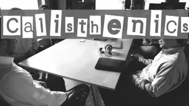 Calisthenics Font examples