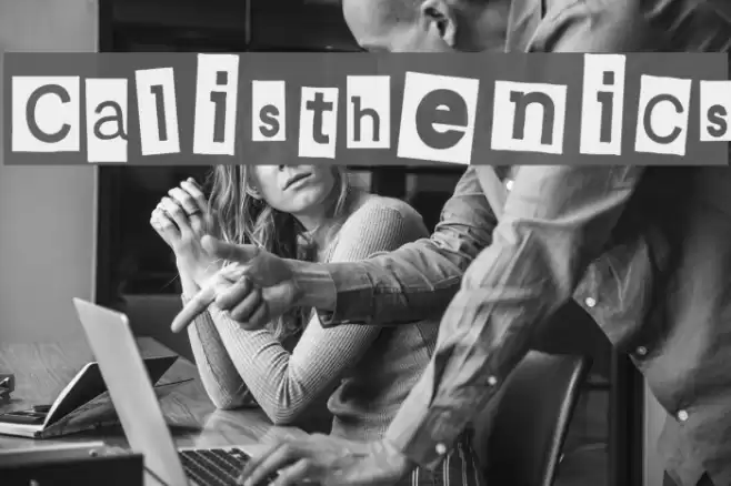 Calisthenics Font examples