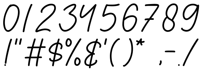 Calistie フォント その他の文字