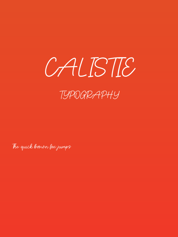 Calistie Poster