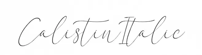 Calistin Italic  Frei Schriftart Herunterladen