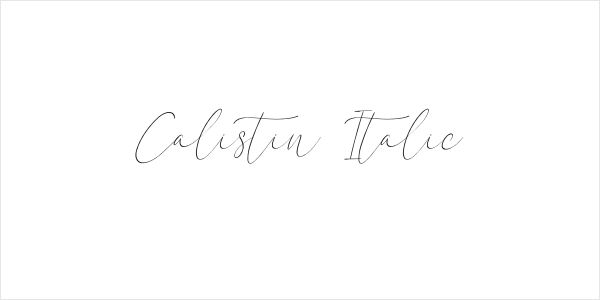 Calistin Italic Logo