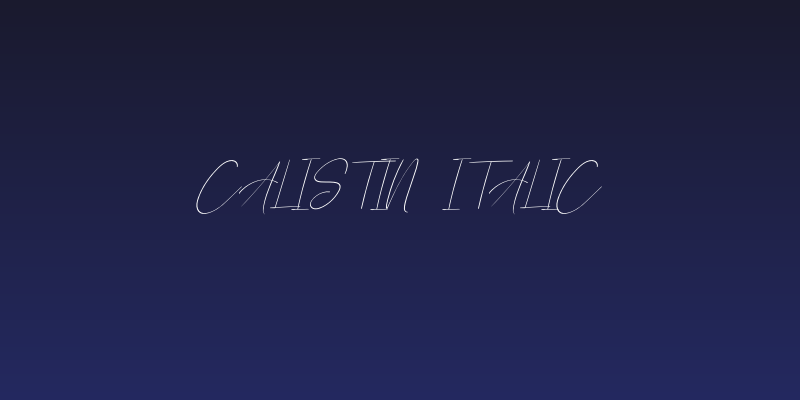 Calistin Italic Social Header