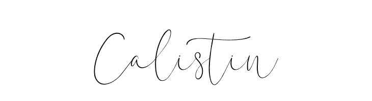 Calistin  免费字体下载