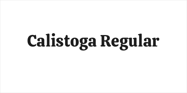 Calistoga Regular Logo