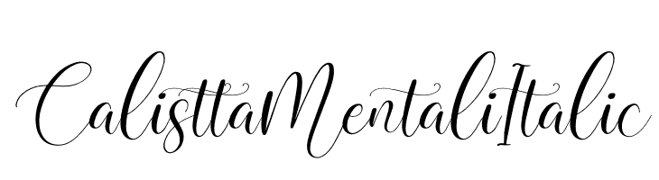 Calistta Mentali Italic  font caratteri gratis