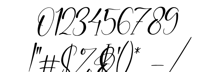 Calistta Mentali Italic Font OTHER CHARS