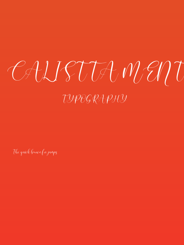 Calistta Mentali Italic Poster