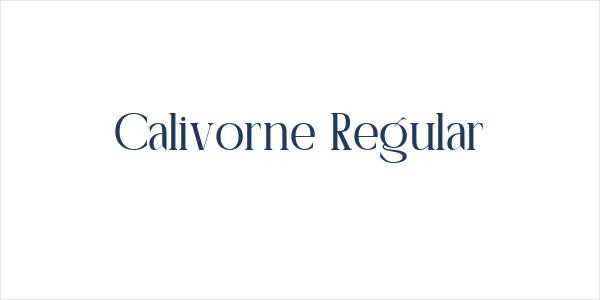 Calivorne Regular Logo