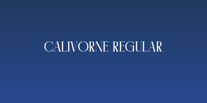Calivorne Regular Social Header