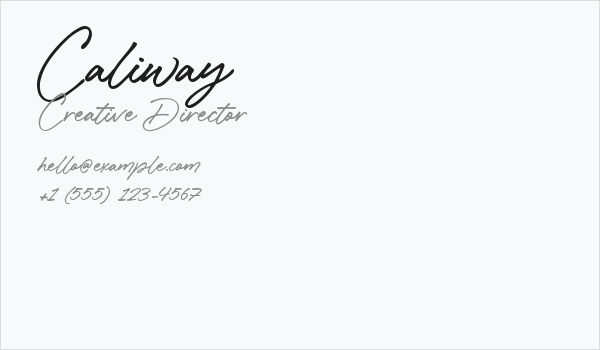 Caliway Business Card