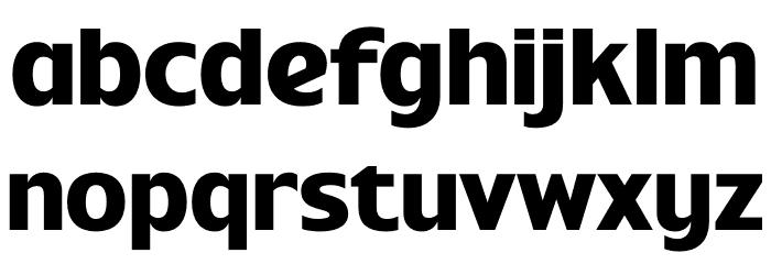 Caliya Schriftart Kleinbuchstaben