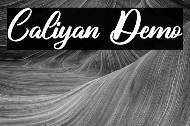 Caliyan Demo Font examples