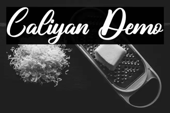 Caliyan Demo Font examples