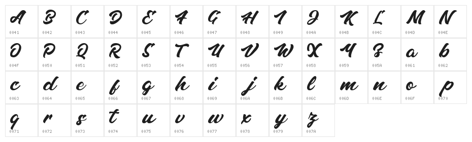 Calks Free Character Map