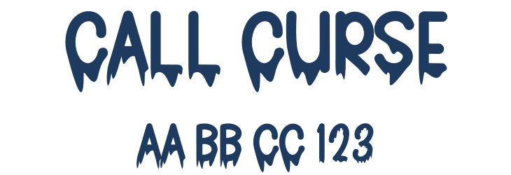 Call Curse Font Preview