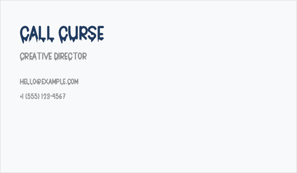 Call Curse Business Card