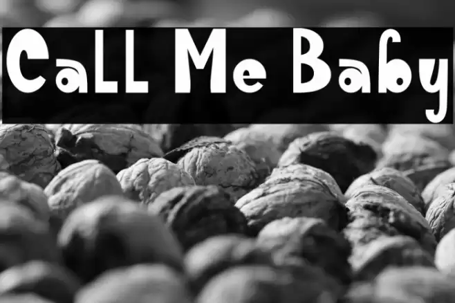 Call Me Baby Font examples