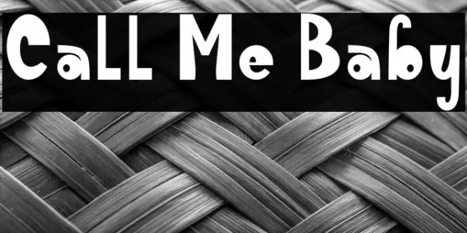 Call Me Baby Font examples