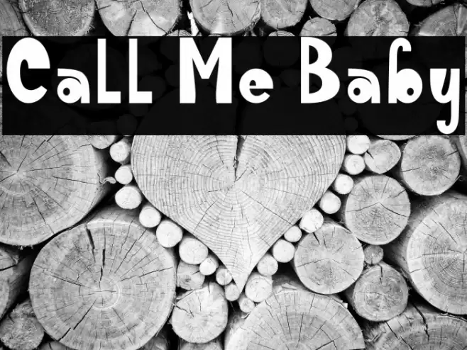 Call Me Baby Font examples