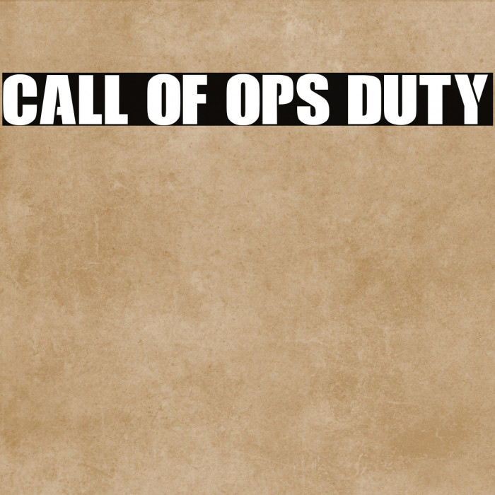 Call Of Ops Duty Font examples