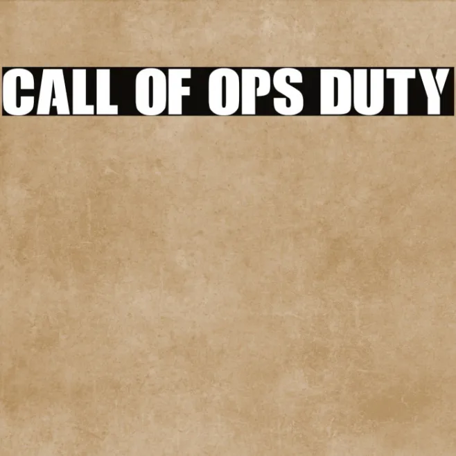 Call Of Ops Duty Example 1