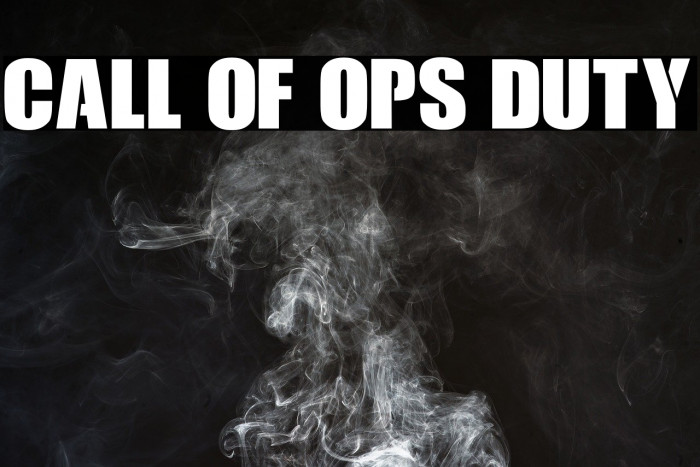 Call Of Ops Duty Font examples