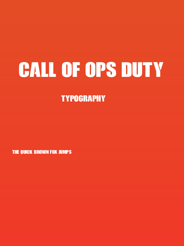 Call Of Ops Duty Poster